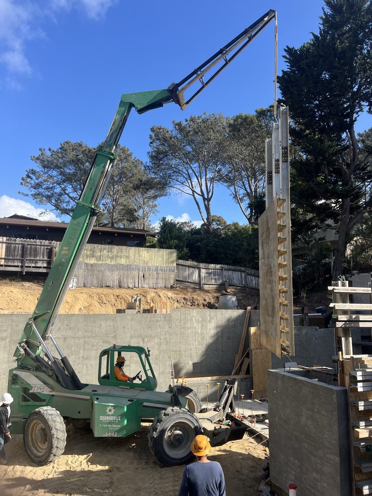 Stripping the cast-in-place basement wall forms