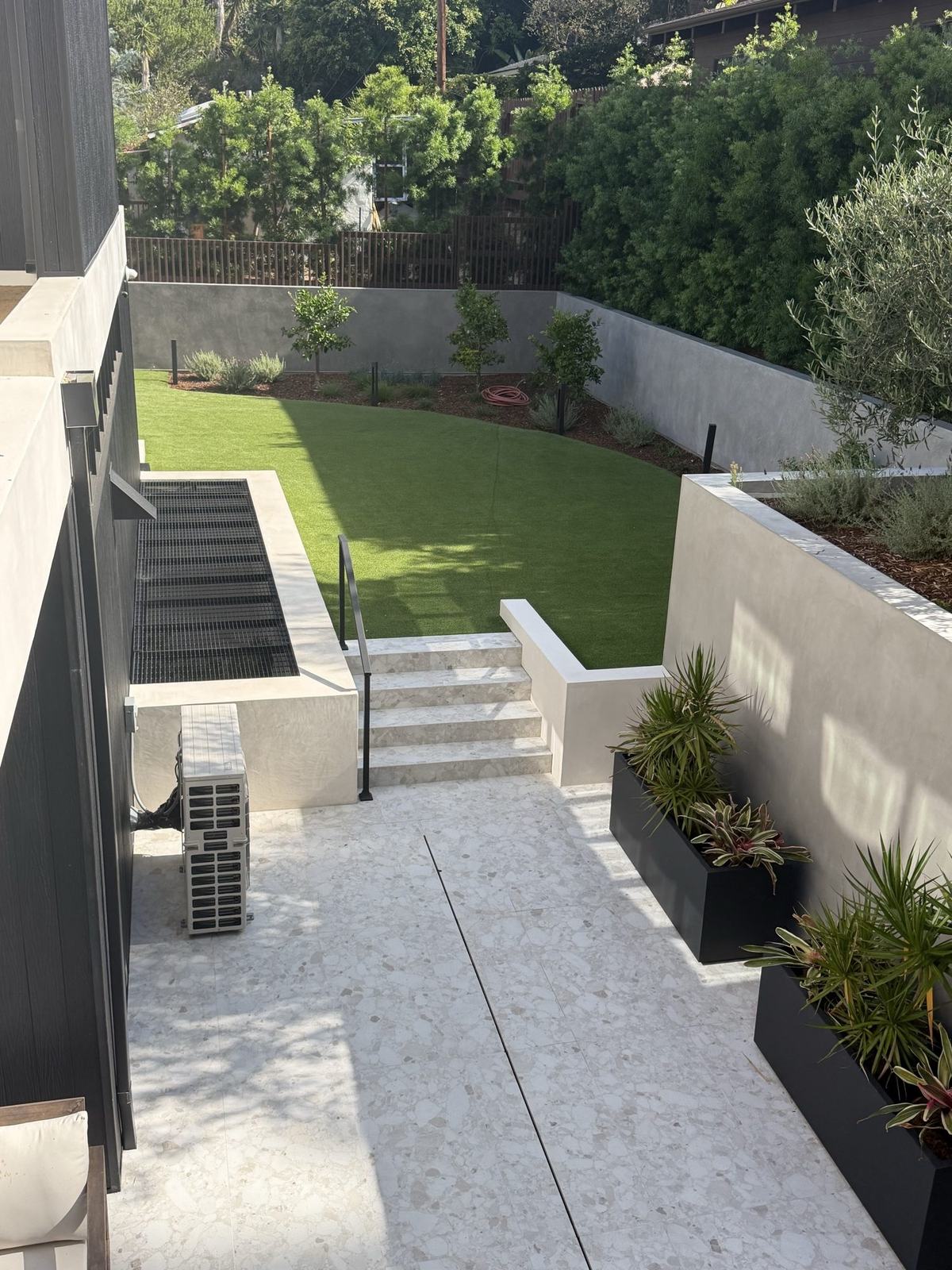 Completed Del Mar residence above the finished concrete work